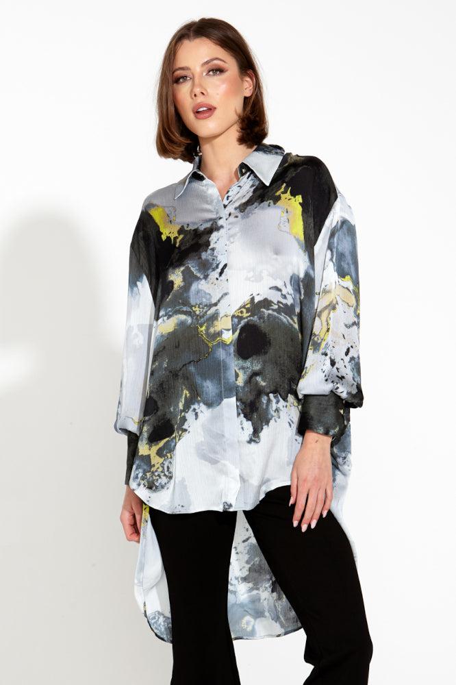 Fate and Becker Transfixed Oversized Shirt Marble From BoxHill