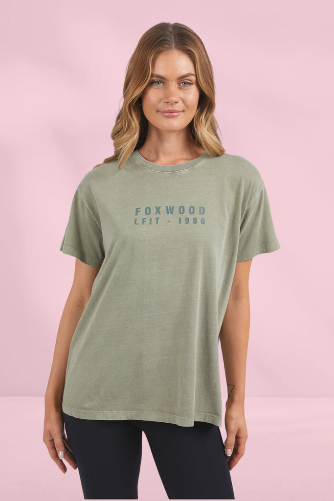 Foxwood Authentic Tee Dark Sage From BoxHill