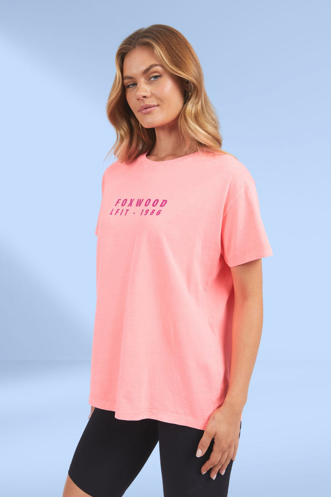 Foxwood Authentic Tee Neon Pink From BoxHill