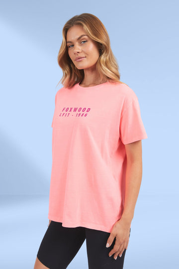 Foxwood Authentic Tee Neon Pink From BoxHill