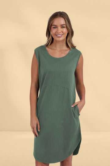 Foxwood Bungalow Dress Khaki From BoxHill