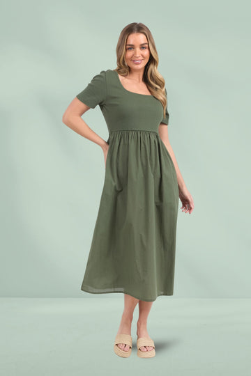 Foxwood Ella Dress Khaki From BoxHill