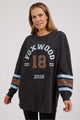 Foxwood Jet Long Sleeve Tee Washed Black From BoxHill