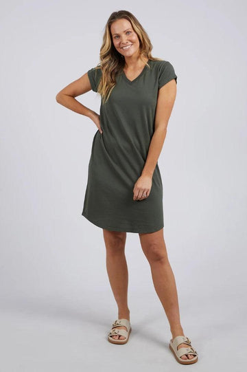 Foxwood Manly Vee Dress Khaki From BoxHill