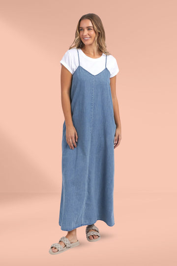 Foxwood Roma Denim Dress Mid Blue From BoxHill