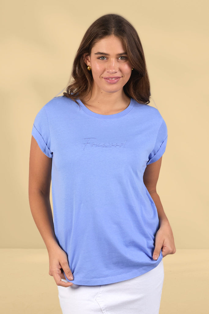 Foxwood Signature Tee Neon Blue From BoxHill