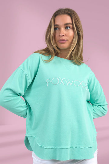 Foxwood Simplified Crew Neon Mint From BoxHill