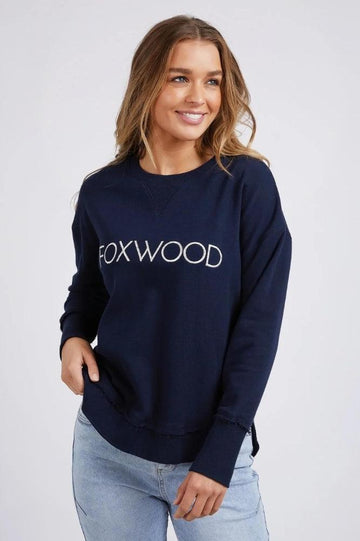 Foxwood Simplified Metallic Crew Navy From BoxHill