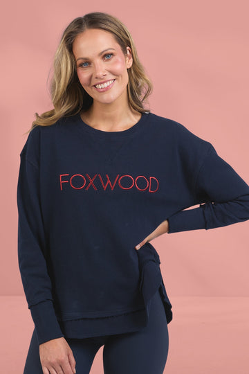 Foxwood Simplified Metallic Crew Navy Red From BoxHill