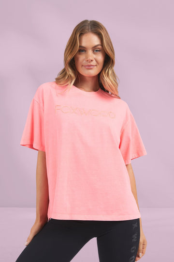 Foxwood Simplified Tee Neon Pink From BoxHill