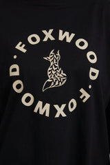 Foxwood Statement Long Sleeve Top Washed Black From BoxHill