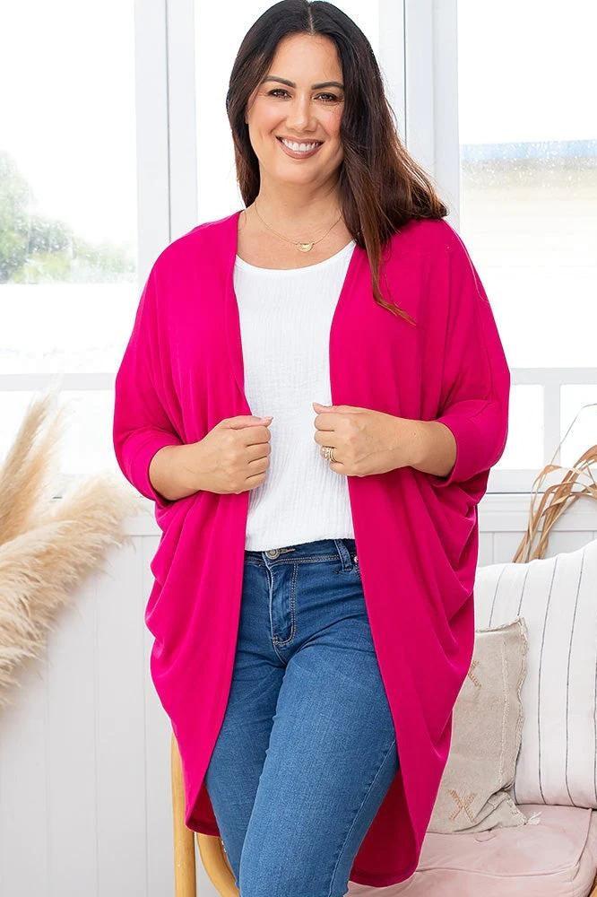 Pink plus shop size shrug