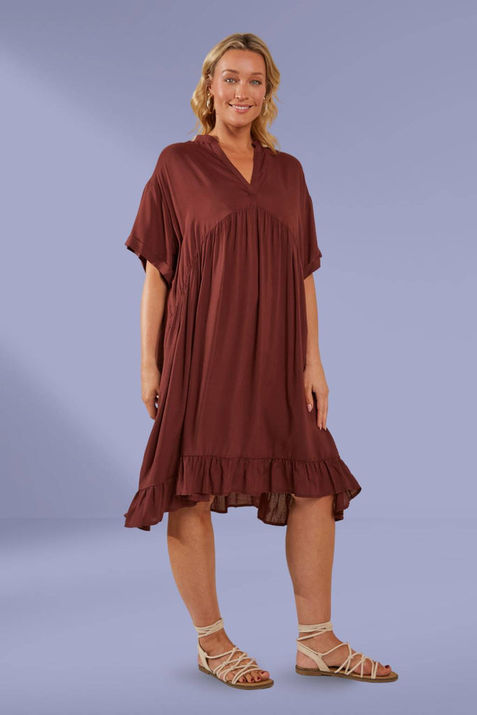 Haven Palermo Relaxed Dress Espresso From BoxHill