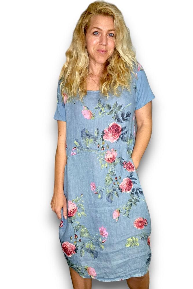 Helga May Thorn Rose Blossom Jungle Dress Petrol – BoxHill