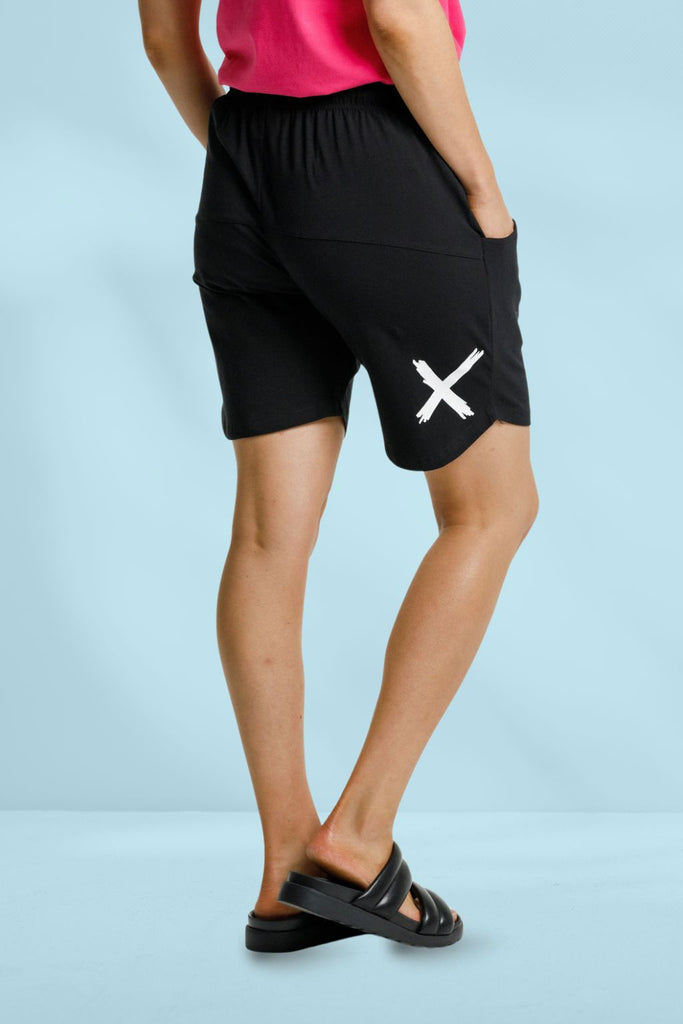 Home-Lee Apartment Shorts Black White X From BoxHill