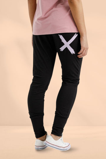 Homelee Apartment Pants Black with Lilac X From BoxHill