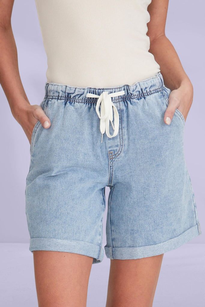 Junkfood Demi Shorts Blue From BoxHill