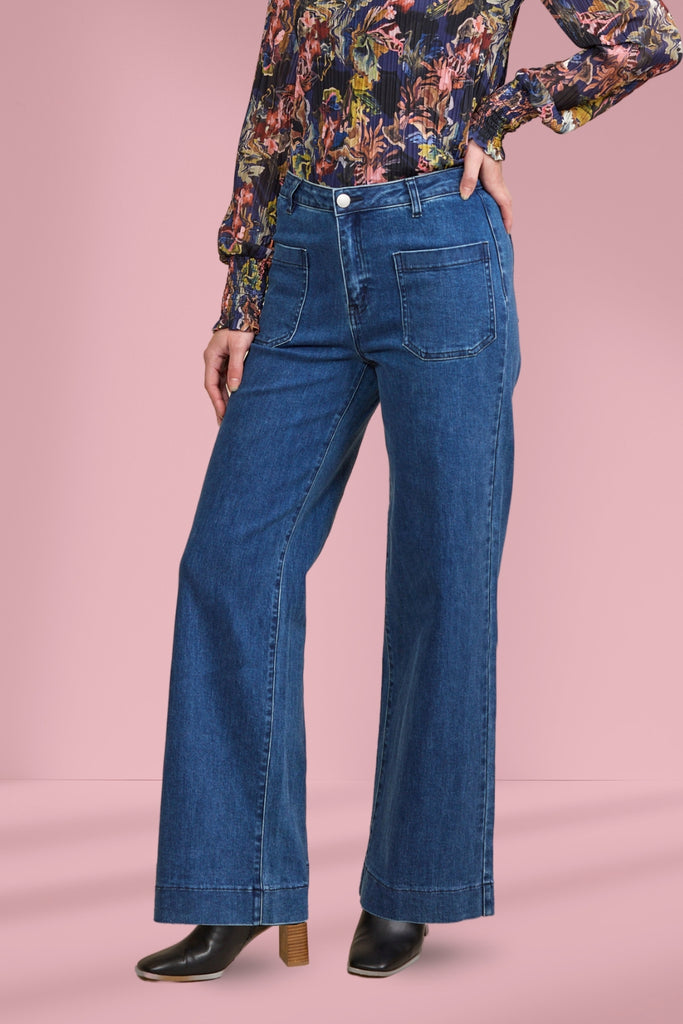 Knewe Roxie Jeans Blue Wash From BoxHill