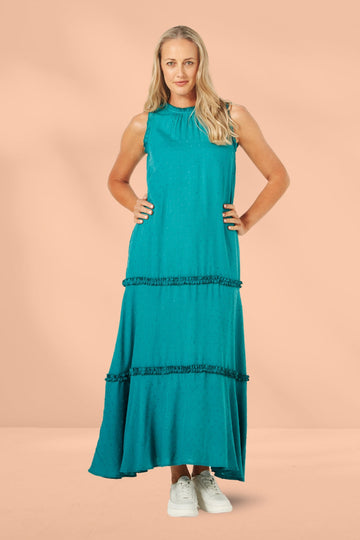 Lemon Tree Belen Dress Teal From BoxHill