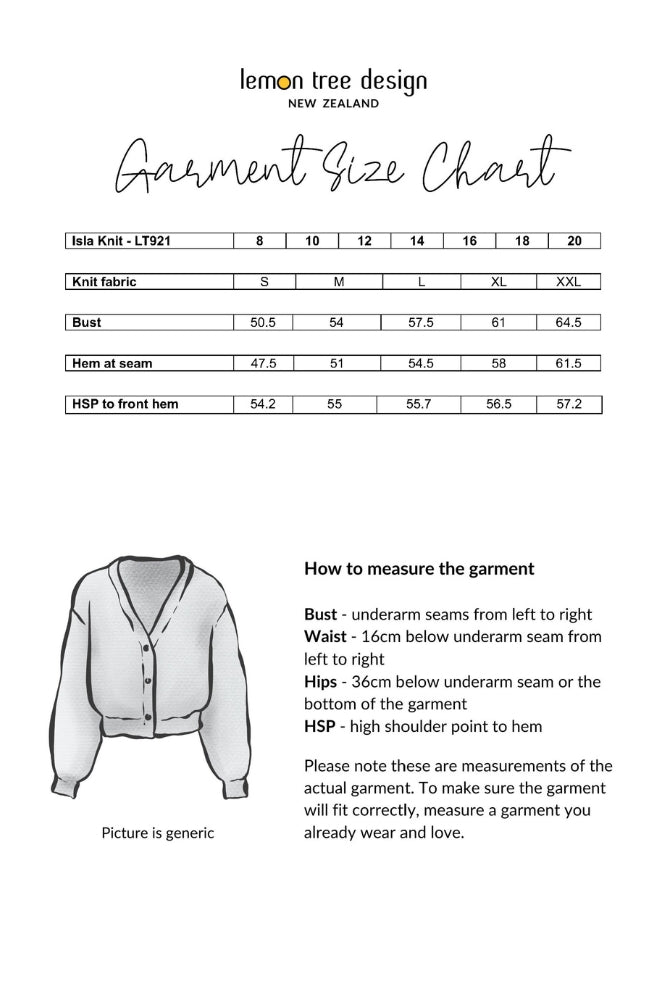 Size Chart for