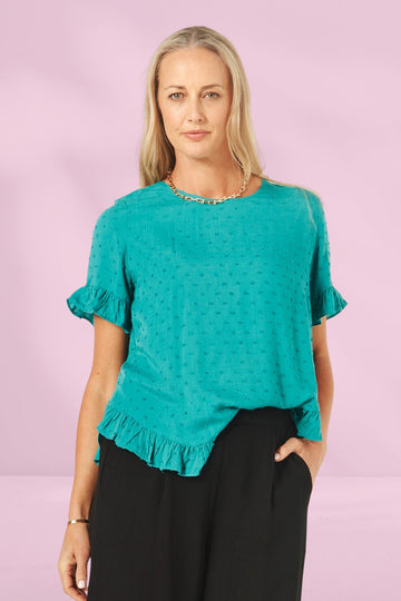 Lemon Tree Madelaine Top Teal From BoxHill