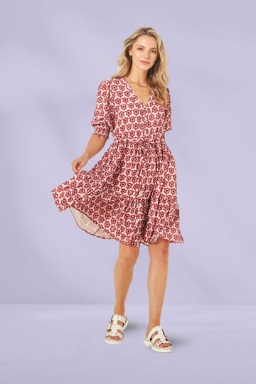 PRE-ORDER Lemon Tree Mila Dress Magenta From BoxHill