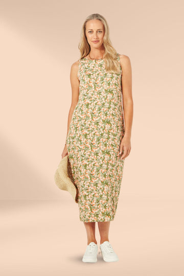 Lemon Tree Mimi Dress Green Tulips From BoxHill