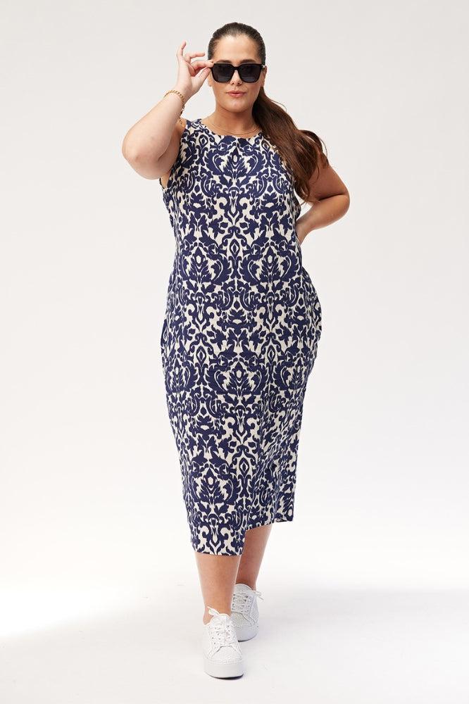 Lemon Tree Mimi Dress Navy Print From BoxHill