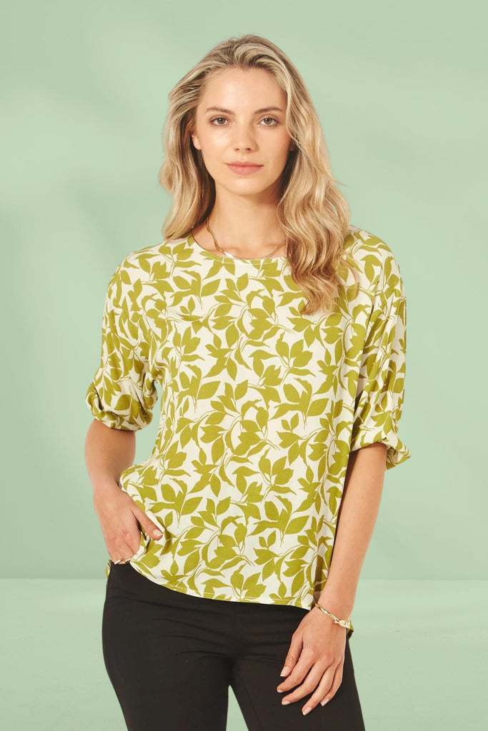 Lemon Tree Sybil Top Lime Print From BoxHill