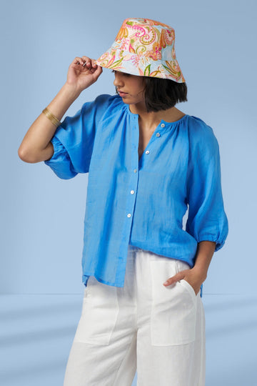 Madly Sweetly Colourwheel Blouse Azure From BoxHill