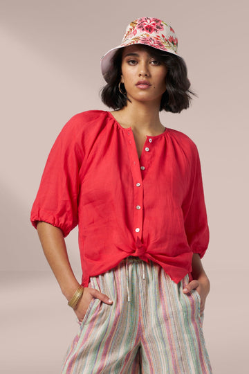 Madly Sweetly Colourwheel Blouse Red From BoxHill