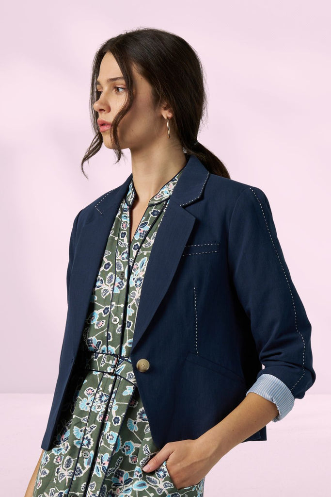 Madly Sweetly Dart Jacket Navy From BoxHill