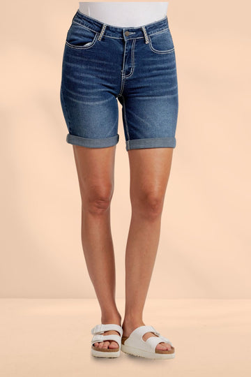 Mi Moso Pip Shorts Blue Wash From BoxHill