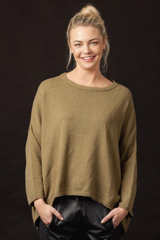 Mi Moso Pixie Knit Khaki From BoxHill