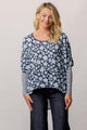 Mi Moso Tori Top Navy Flowers From BoxHill
