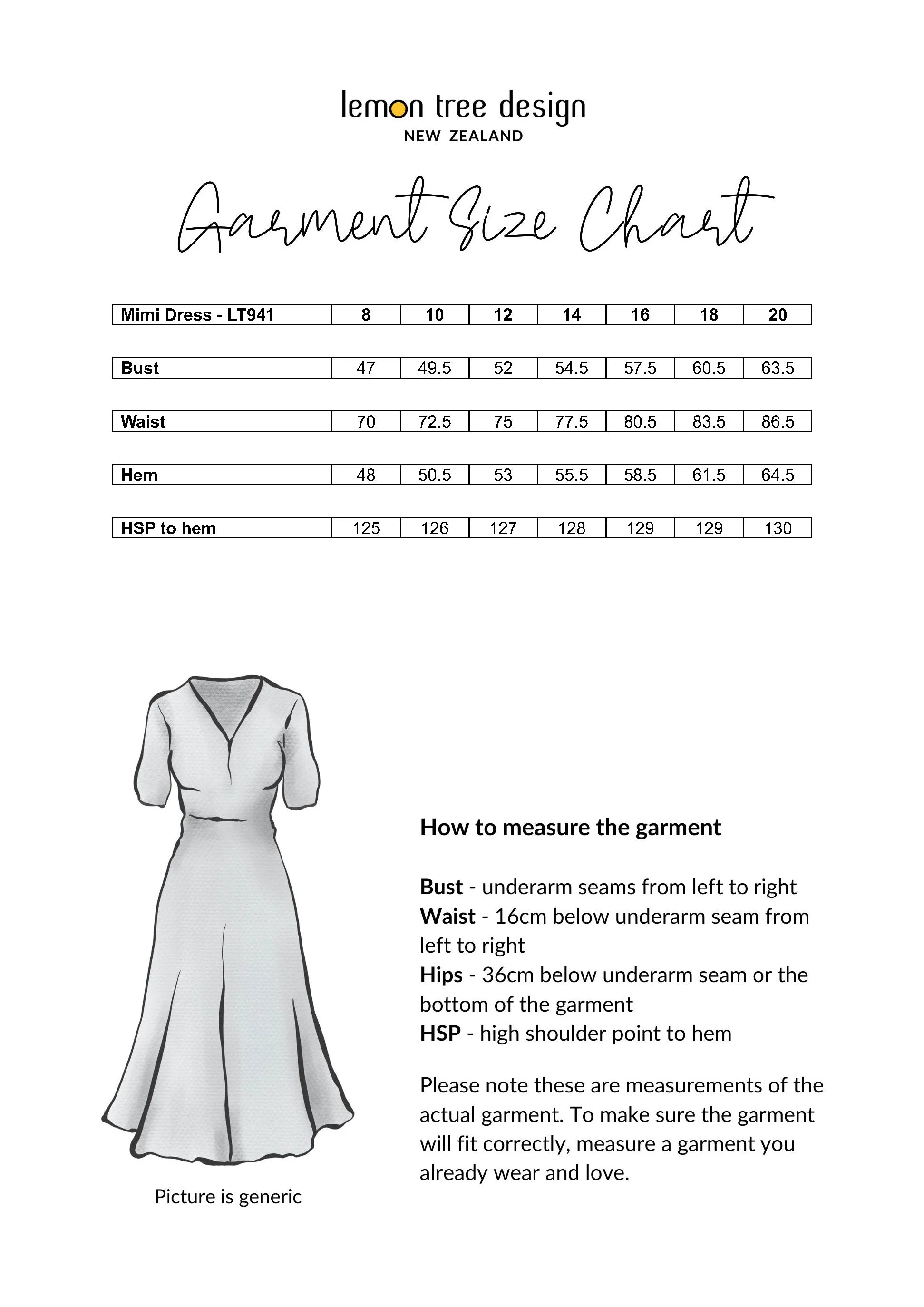 Size Chart for