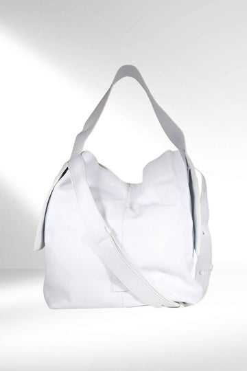 Minx Saddle Tote Bag White Milled From BoxHill