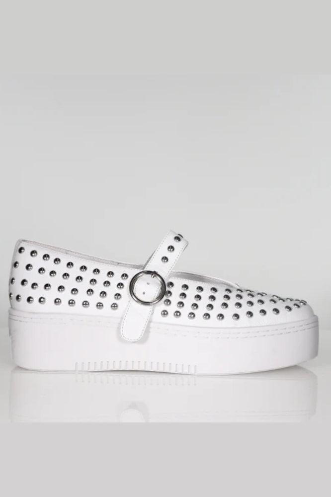 PRE-ORDER Minx Stanley Stud Shoes White From BoxHill