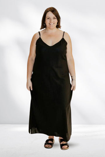 Moke Gina Slip Dress Black From BoxHill