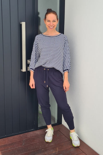 Moke Violet Pants Navy From BoxHill