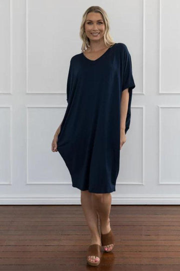 PRE-ORDER PQ Collection Original Miracle Dress Navy From BoxHill