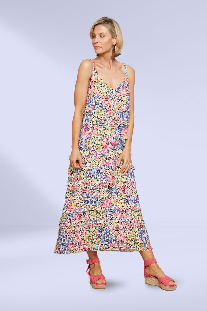 Eb and Ive La Mer Frill Maxi Dress Fiore From BoxHill