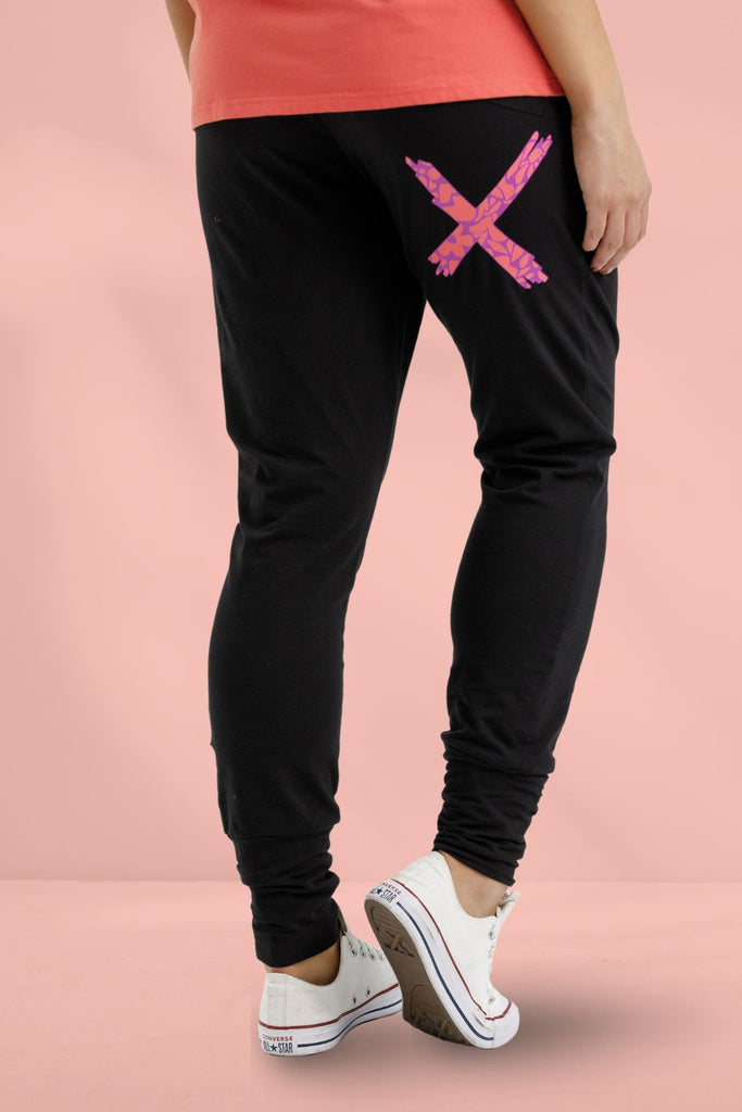 PRE-ORDER Homelee Apartment Pants Black with Sunset Floral Patterned X From BoxHill