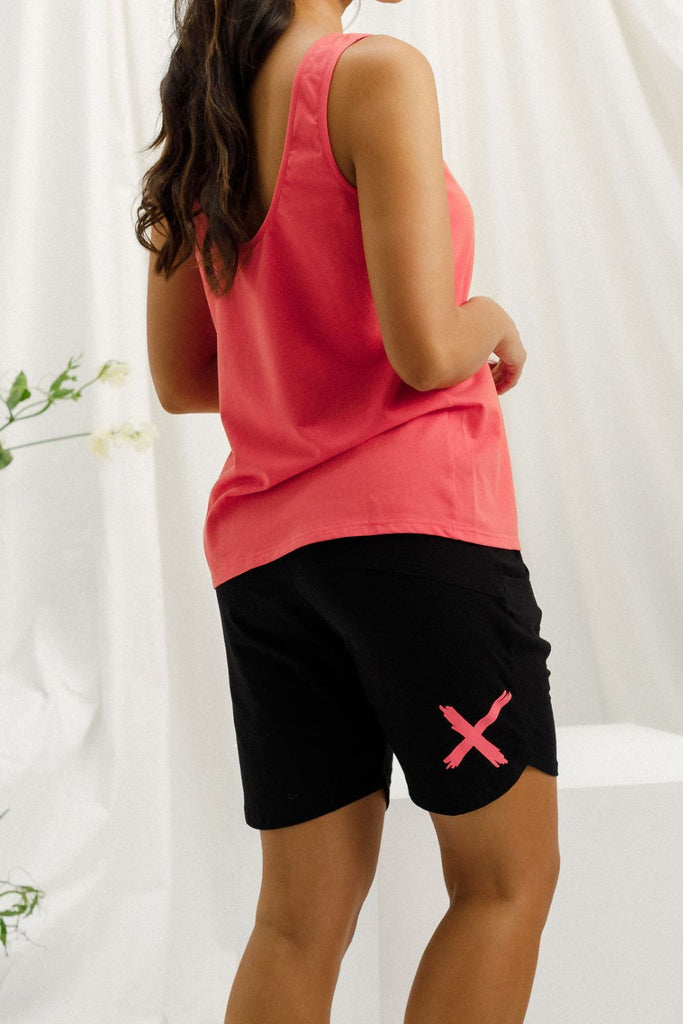 PRE-ORDER Homelee Apartment Shorts Black with Berry X From BoxHill