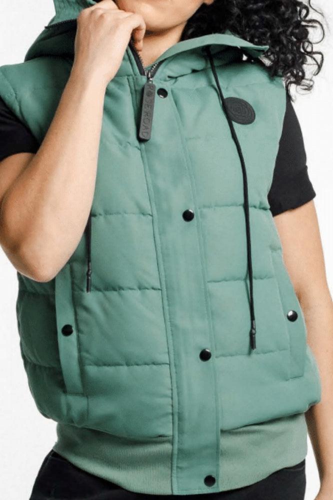 Roa Puffer Vest in Green