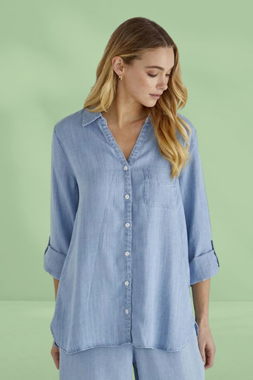 Sass Rye Shirt Chambray From BoxHill