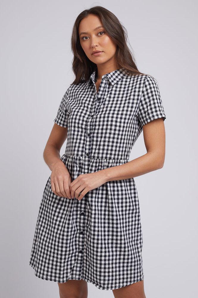 Silent Theory Alba Mini Dress Check Black From BoxHill