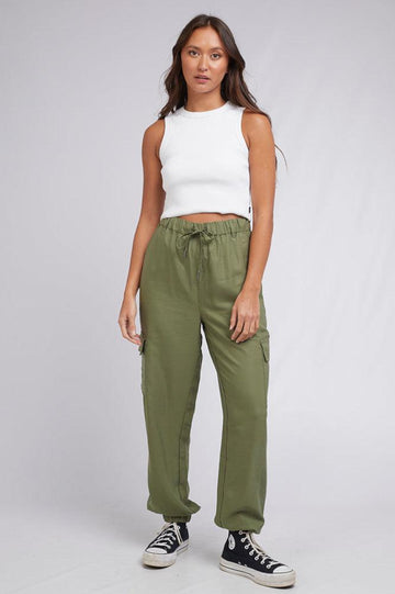 Silent Theory Charli Cargo Pants Khaki From BoxHill