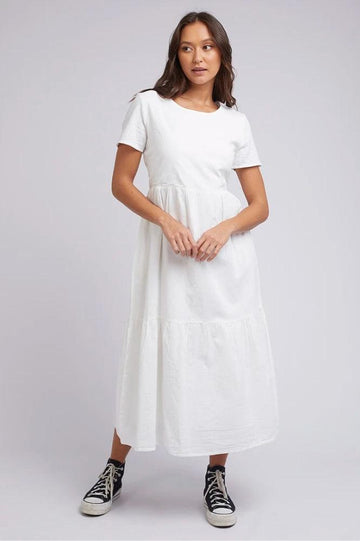 Silent Theory Stella Midi Dress White From BoxHill