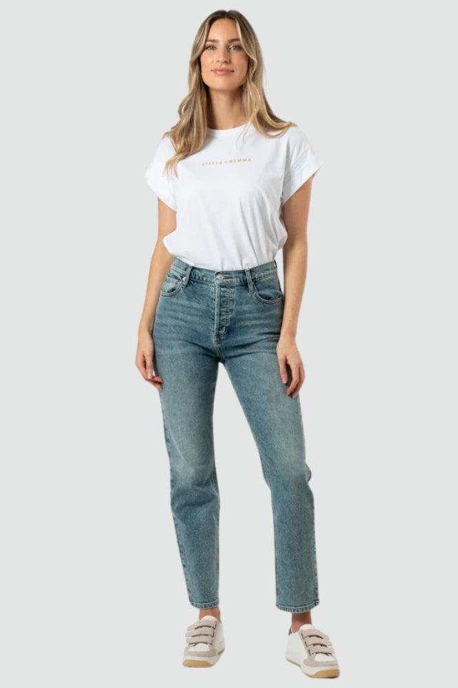 Stella and Gemma Aubrey Jeans Mid Denim Blue From BoxHill